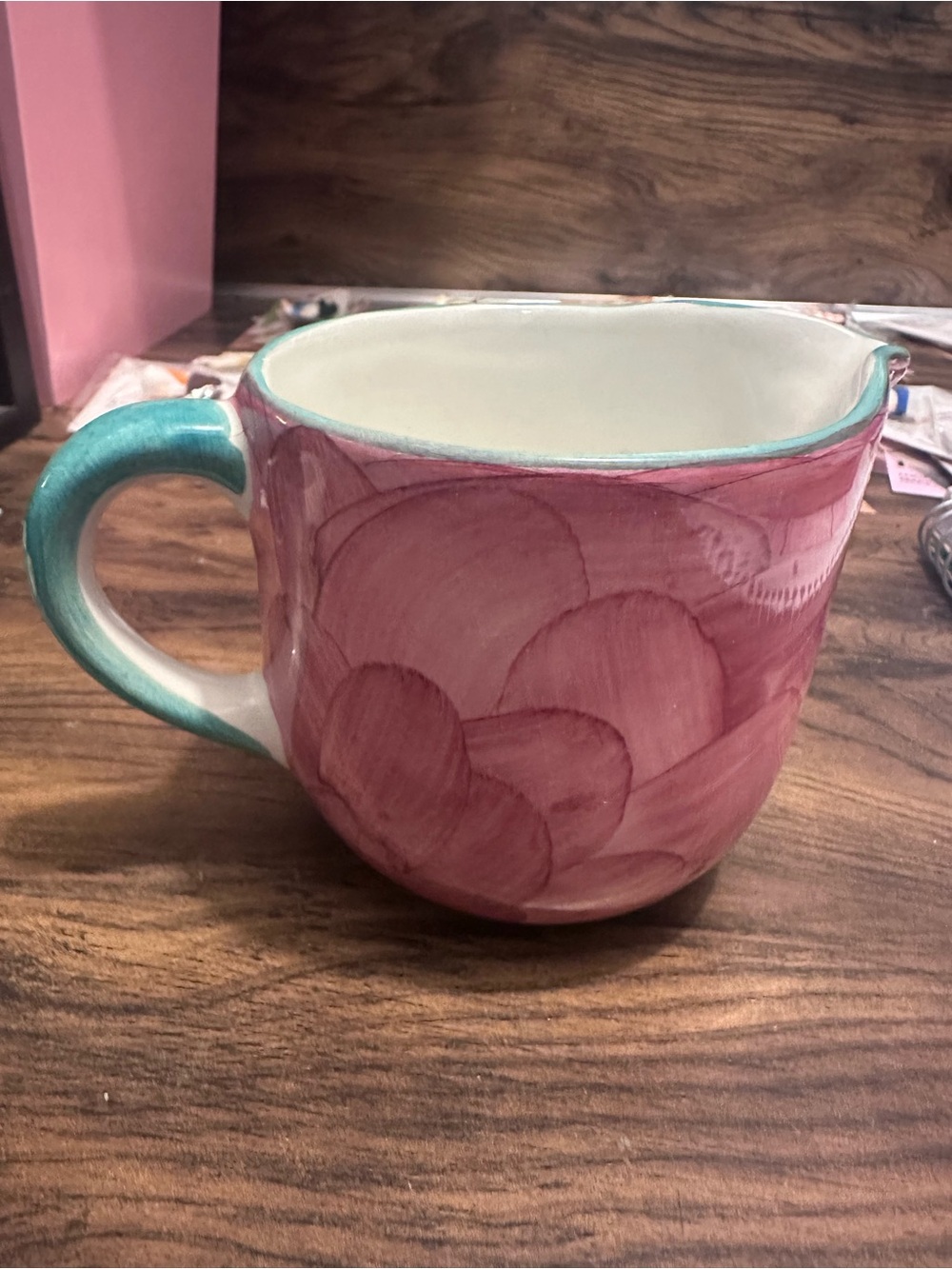 RB Alcobaça Portugal Hand Painted Pottery Coffee Mug